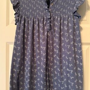 Matilda Jane Blue Smocked Top